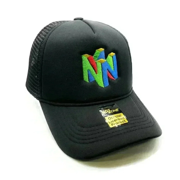 N64 Video Games Mesh Trucker Snapback (Black) - Picture 1 of 1
